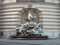 The fountain, Power at Sea in front of the Michaelertrakt